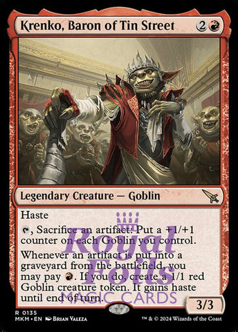 Krenko, Baron of Tin Street 2x FOIL MTG Murders at Karlov Manor MKM Rare MINT red