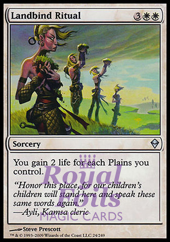 Landbind Ritual 2x FOIL ZEN MTG Zendikar Uncommon MINT white