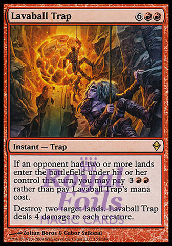 Lavaball Trap 1x FOIL ZEN MTG Zendikar Rare MINT red