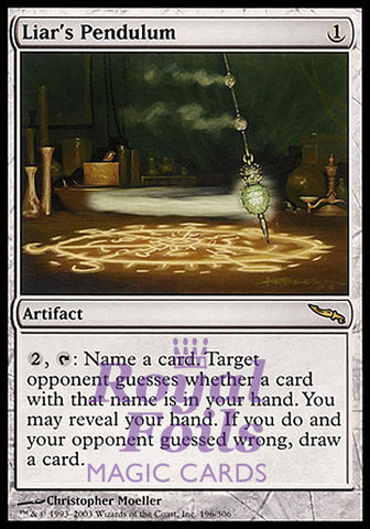 Liar's Pendulum 1x FOIL MDN MTG Mirrodin Rare MINT artifact