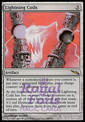 Lightning Coils 1x FOIL MDN MTG Mirrodin Rare MINT artifact