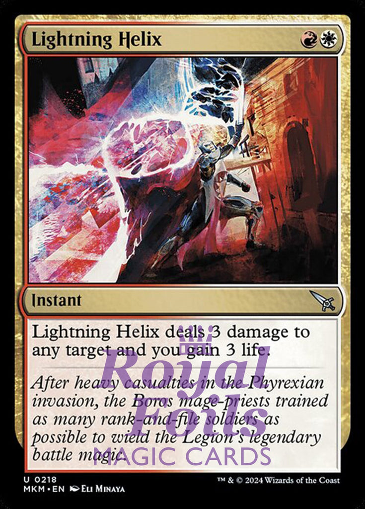 Lightning Helix 4x FOIL MTG Murders at Karlov Manor MKM Uncommon MINT red white