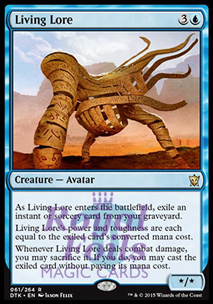 Living Lore 2x FOIL DTK MTG Dragons of Tarkir Rare MINT blue