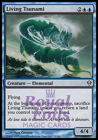 Living Tsunami 2x FOIL ZEN MTG Zendikar Uncommon MINT blue