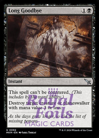 Long Goodbye 4x FOIL MTG Murders at Karlov Manor MKM Uncommon MINT black