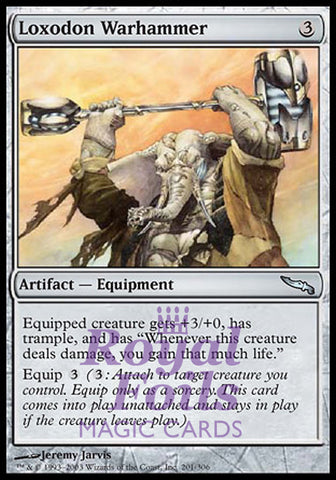 Loxodon Warhammer 1x FOIL MDN MTG Mirrodin Uncommon MINT artifact