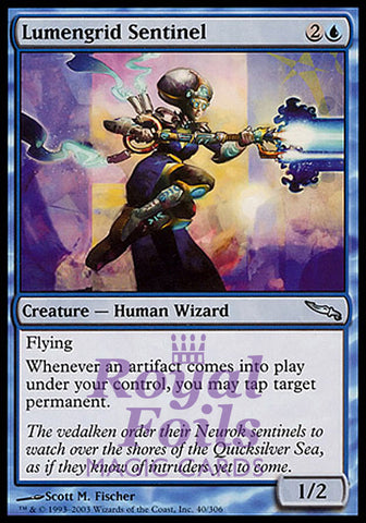 Lumengrid Sentinel 1x FOIL MDN MTG Mirrodin Uncommon MINT blue