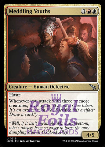 Meddling Youths 4x FOIL MTG Murders at Karlov Manor MKM Uncommon MINT red white