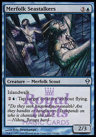 Merfolk Seastalkers 2x FOIL ZEN MTG Zendikar Uncommon MINT blue