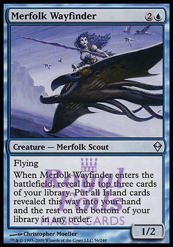 Merfolk Wayfinder 3x FOIL ZEN MTG Zendikar Uncommon MINT blue