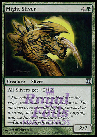 Might Sliver 1x FOIL TSP MTG Time Spiral Uncommon NM green