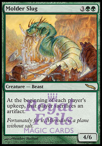 Molder Slug 1x FOIL MDN MTG Mirrodin Rare MINT green
