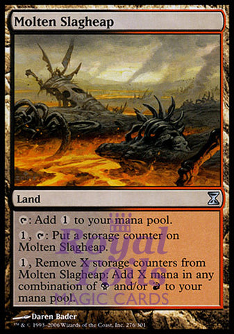 Molten Slagheap 1x FOIL TSP MTG Time Spiral Uncommon MINT black red land