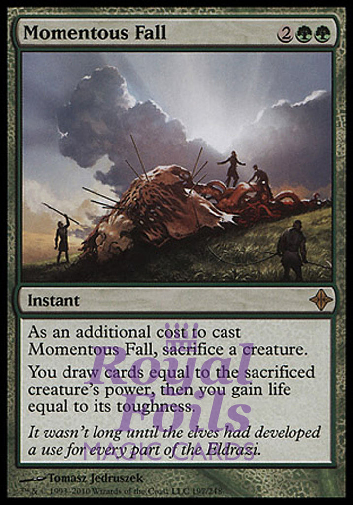 Momentous Fall 1x FOIL ROE MTG Rise of Eldrazi Rare MINT green