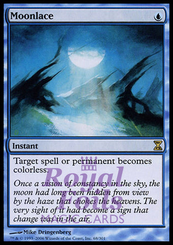 Moonlace 1x FOIL TSP MTG Time Spiral Rare MINT blue