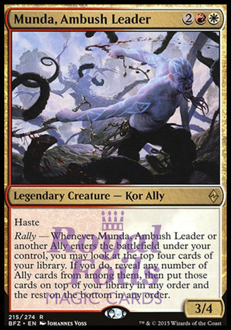 Munda Ambush Leader 2x FOIL BFZ MTG Battle for Zendikar Rare MINT red white