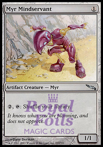 Myr Mindservant 1x FOIL MDN MTG Mirrodin Uncommon MINT artifact