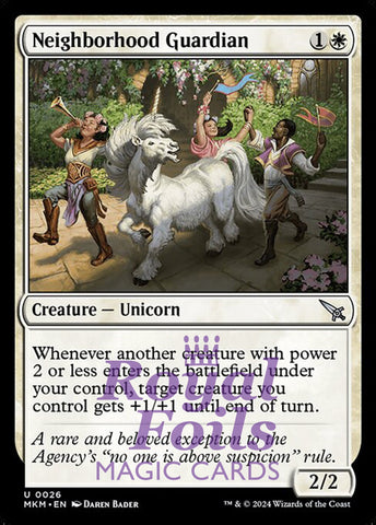 Neighborhood Guardian 4x FOIL MTG Murders at Karlov Manor MKM Uncommon MINT white