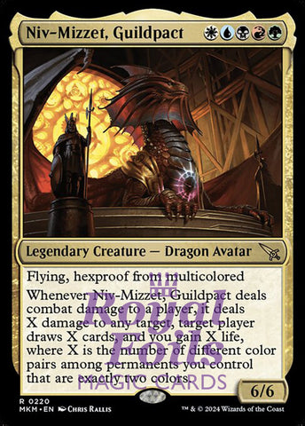 Niv-Mizzet, Guildpact 2x FOIL MTG Murders at Karlov Manor MKM Rare MINT prismatic