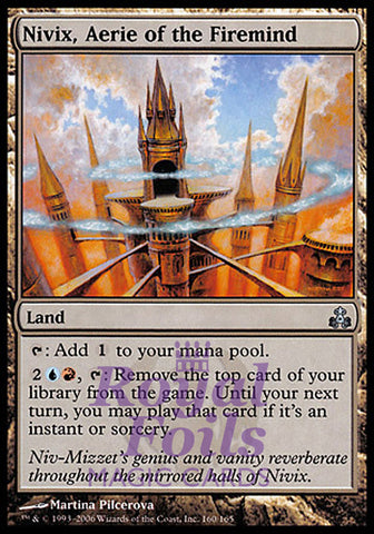 Nivix Aerie of the Firemind 4x FOIL GPT MTG Guildpact Uncommon 3 MINT + 1 NM blue red