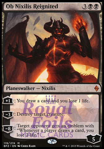 Ob Nixilis Reignited 1x FOIL BFZ MTG Battle for Zendikar Mythic MINT black