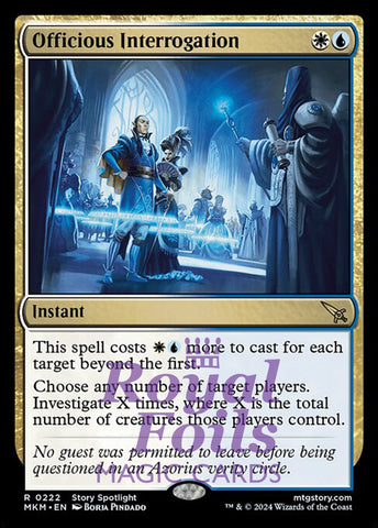 Officious Interrogation 2x FOIL MTG Murders at Karlov Manor MKM Rare MINT white blue