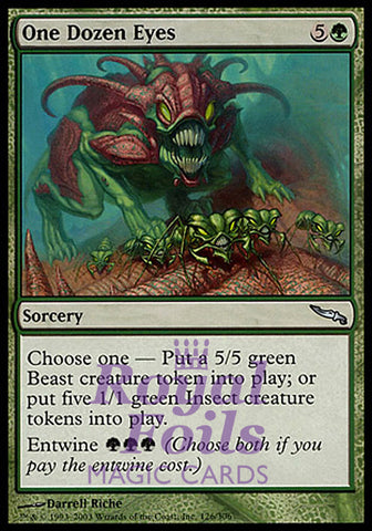 One Dozen Eyes 2x FOIL MDN MTG Mirrodin Uncommon MINT green
