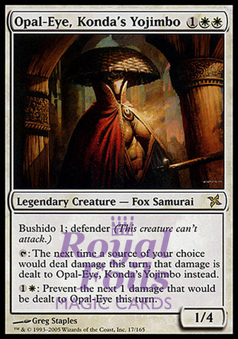 Opal-Eye Konda's Yojimbo 1x FOIL BOK MTG Betrayers Kamigawa Rare MINT white