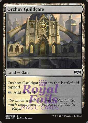 Orzhov Guildgate #252 4x FOIL RNA MTG Ravnica Allegiance Common MINT white black land