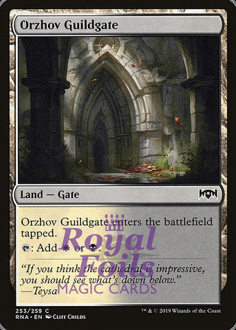 Orzhov Guildgate #253 4x FOIL RNA MTG Ravnica Allegiance Common MINT white black land