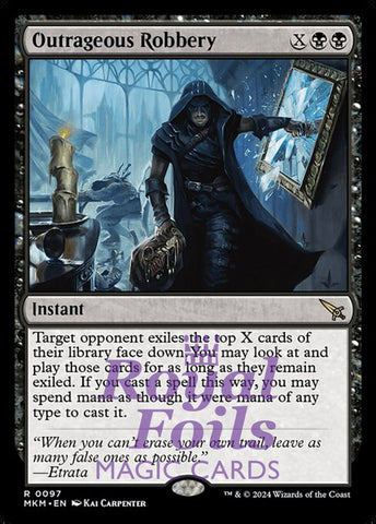 Outrageous Robbery 2x FOIL MTG Murders at Karlov Manor MKM Rare MINT black