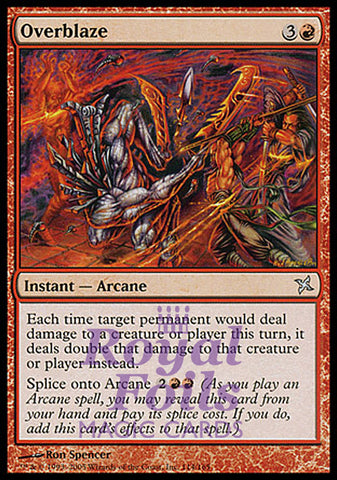 Overblaze 1x FOIL BOK MTG Betrayers Kamigawa Uncommon MINT red