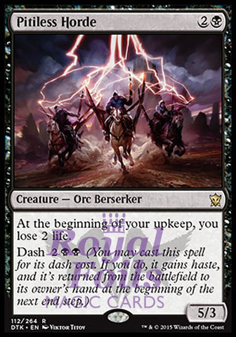 Pitiless Horde 2x FOIL DTK MTG Dragons of Tarkir Rare MINT black