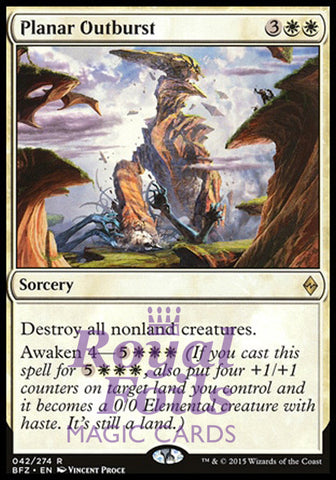 Planar Outburst 2x FOIL BFZ MTG Battle for Zendikar Rare MINT white