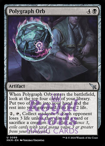 Polygraph Orb 4x FOIL MTG Murders at Karlov Manor MKM Uncommon MINT black artifact