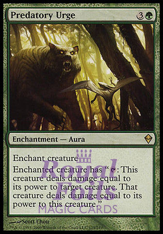 Predatory Urge 2x FOIL ZEN MTG Zendikar Rare MINT green