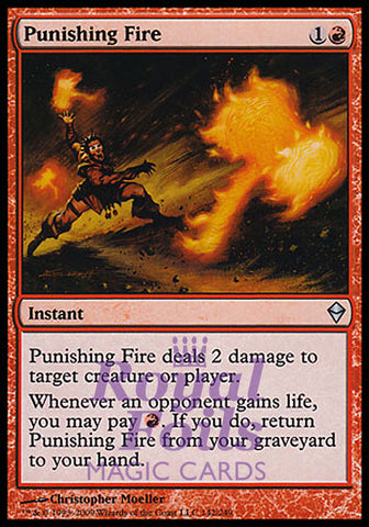 Punishing Fire 1x FOIL ZEN MTG Zendikar Uncommon MINT red