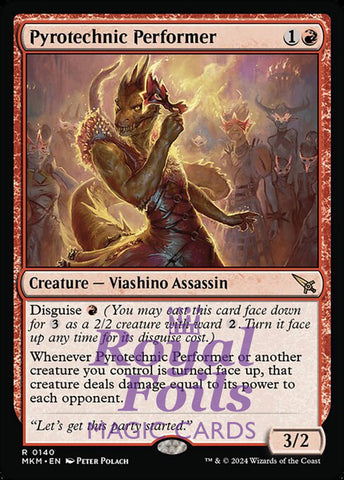 Pyrotechnic Performer 2x FOIL MTG Murders at Karlov Manor MKM Rare MINT red