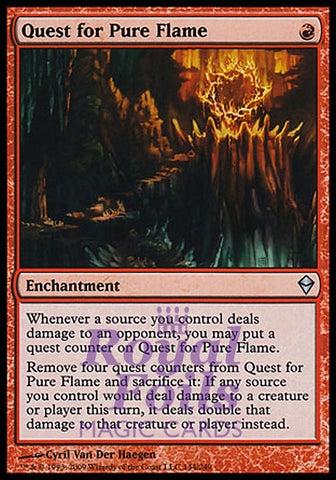 Quest for Pure Flame 1x FOIL ZEN MTG Zendikar Uncommon MINT red