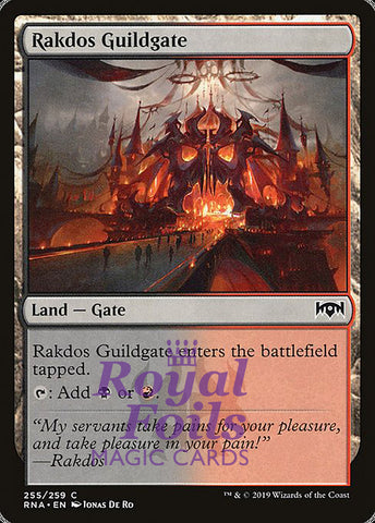 Rakdos Guildgate #255 4x FOIL RNA MTG Ravnica Allegiance Common MINT red black land