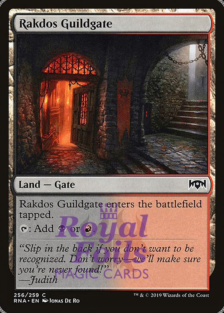 Rakdos Guildgate #256 4x FOIL RNA MTG Ravnica Allegiance Common MINT red black land
