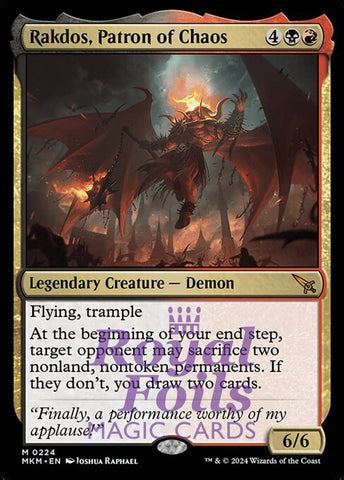 Rakdos, Patron of Chaos 1x FOIL MTG Murders at Karlov Manor MKM Mythic MINT black red
