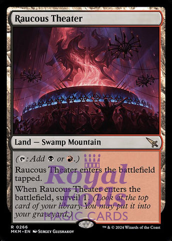 Raucous Theater 1x FOIL MTG Murders at Karlov Manor MKM Rare MINT black red land