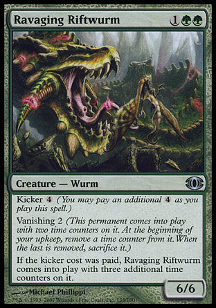 Ravaging Riftwurm 1x FOIL FUT MTG Future Sight Uncommon NM+ green