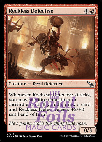 Reckless Detective 4x FOIL MTG Murders at Karlov Manor MKM Uncommon MINT red