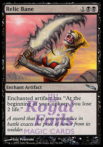 Relic Bane 3x FOIL MDN MTG Mirrodin Uncommon MINT black