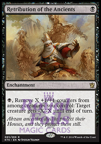 Retribution of the Ancients 1x FOIL MTG KTK Khans of Tarkir Rare MINT black