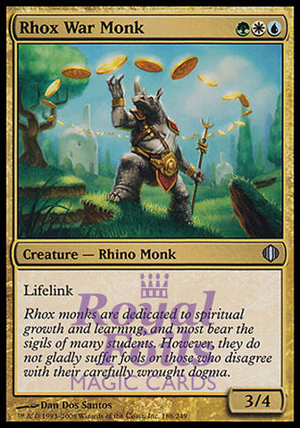 Rhox War Monk 2x FOIL ALA MTG Shards of Alara Uncommon MINT green white blue