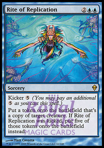 Rite of Replication 1x FOIL ZEN MTG Zendikar Rare MINT blue