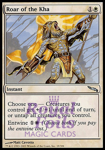 Roar of the Kha 2x FOIL MDN MTG Mirrodin Uncommon MINT white